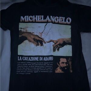 Michelangelo black t-shirt